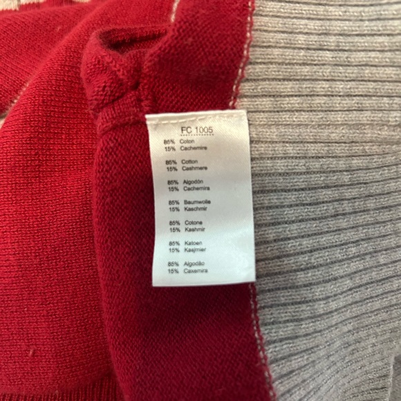 Lacoste red and grey striped zip hoodie, size 42 - Picture 7 of 7